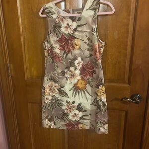 Route 66 Floral Mini Dress - Brown and Green